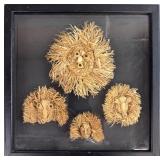 COLLECTION OF CORN HUSK MINIATURE MASKS