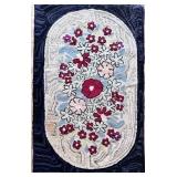 FLORAL RECTANGULAR HOOKED RUG