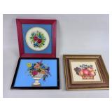 THREE FOLK ART PAINTINGS