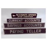 BANK COUNTER DISPLAY SIGNS