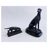 BRONZE SETTER AND GREYHOUND