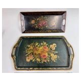 HAND PAINTED VINTAGE TRAYS