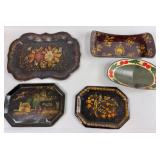 COLLECTION OF VINTAGE TRAYS/BREAD BASKETS
