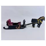 FOLK ART HORSE AND SLEIGH