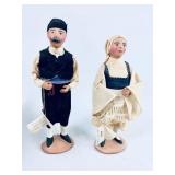 TWO GREEK FOLK ART COLLECTIBLE DOLLS