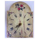 PAINTED GRANDFATHER CLOCK FACE