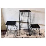 SET OF GRADUATED STACKING WIRE STANDS