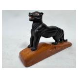 FOLK ART CARVED PANTHER