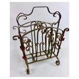 WROUGHT IRON MAGAZINE RACK