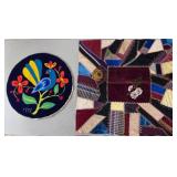 PILLOW COVER AND CRAZY QUILT TOP