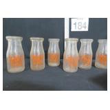 Lyons NY Half Pint Milk Bottles - Set Of 6