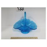 Indiana Glass Horizon Blue Canterbury Basket