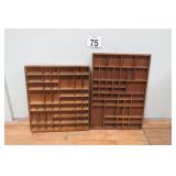 Vtg Trinket Display Shelves 18x21 & 16x24