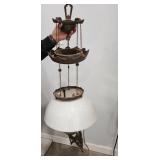 1870's Bradley & Hubbard Cast Iron Oil Lamp
