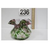 Fenton Ruffled Glass Vase