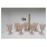 Indiana Glass Frosted Pink Satin Sundae Cups