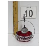 Vtg Royal Ruby Red Glass Condiment Dish