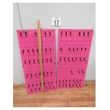 Metal Pegboards w/ Hooks 16x32