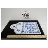 Vtg Meissen Porcelain Cheese Board 'Blue Onion'