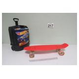 Hot Wheels 100 Car Case & Meketec Skateboard