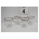 Set Of 4 Vintage Hersheys Sundae Dishes