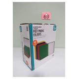 40 Count Poly Prong Folders - Assorted Colors