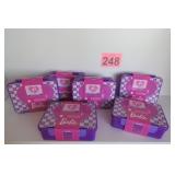 6 Barbie Hard Shell Lunch Boxes