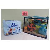 New Beach Toy Set & Little Swimmers sz 4