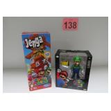 Super Mario Luigi Figure & Jenga Set