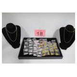 Lg Quantity Gold & Silver Tone Necklaces