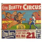 CLYDE BEATTY CIRCUS POSTER