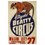 CLYDE BEATTY CIRCUS POSTER