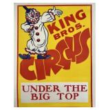 KING BROS. CIRCUS POSTER