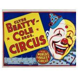CLYDE BEATTY COLE BROS. CIRCUS POSTER