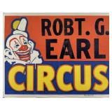 ROBERT G. EARL CIRCUS POSTER