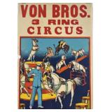 VON BROS. CIRCUS POSTER