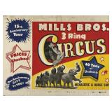 MILLS BROS. 3-RING CIRCUS POSTER