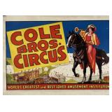 COLE BROS. CIRCUS POSTER