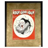 LAUGH CLOWN LAUGH FRAMED SHEET MUSIC