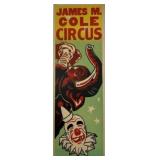 JAMES M. COLE CIRCUS POSTER
