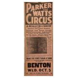 PARKER & WATTS CIRCUS HERALD
