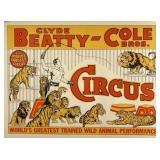 CLYDE BEATTY COLE BROS. CIRCUS POSTER