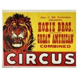 HOXIE BROS. GREAT AMERICAN CIRCUS POSTER