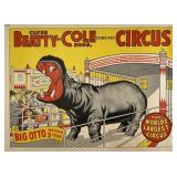 CLYDE BEATTY COLE BROS. CIRCUS POSTER