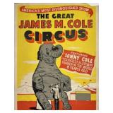 JAMES M. COLE CIRCUS POSTER