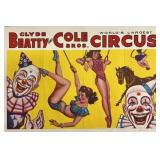 CLYDE BEATTY COLE BROS. CIRCUS POSTER