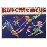 CLYDE BEATTY COLE BROS. CIRCUS POSTER