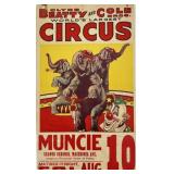 CLYDE BEATTY COLE BROS. CIRCUS POSTER