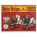 UNITED NATIONS 3-RING CIRCUS POSTER