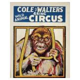 COLE & WALTERS 4-RING CIRCUS POSTER
